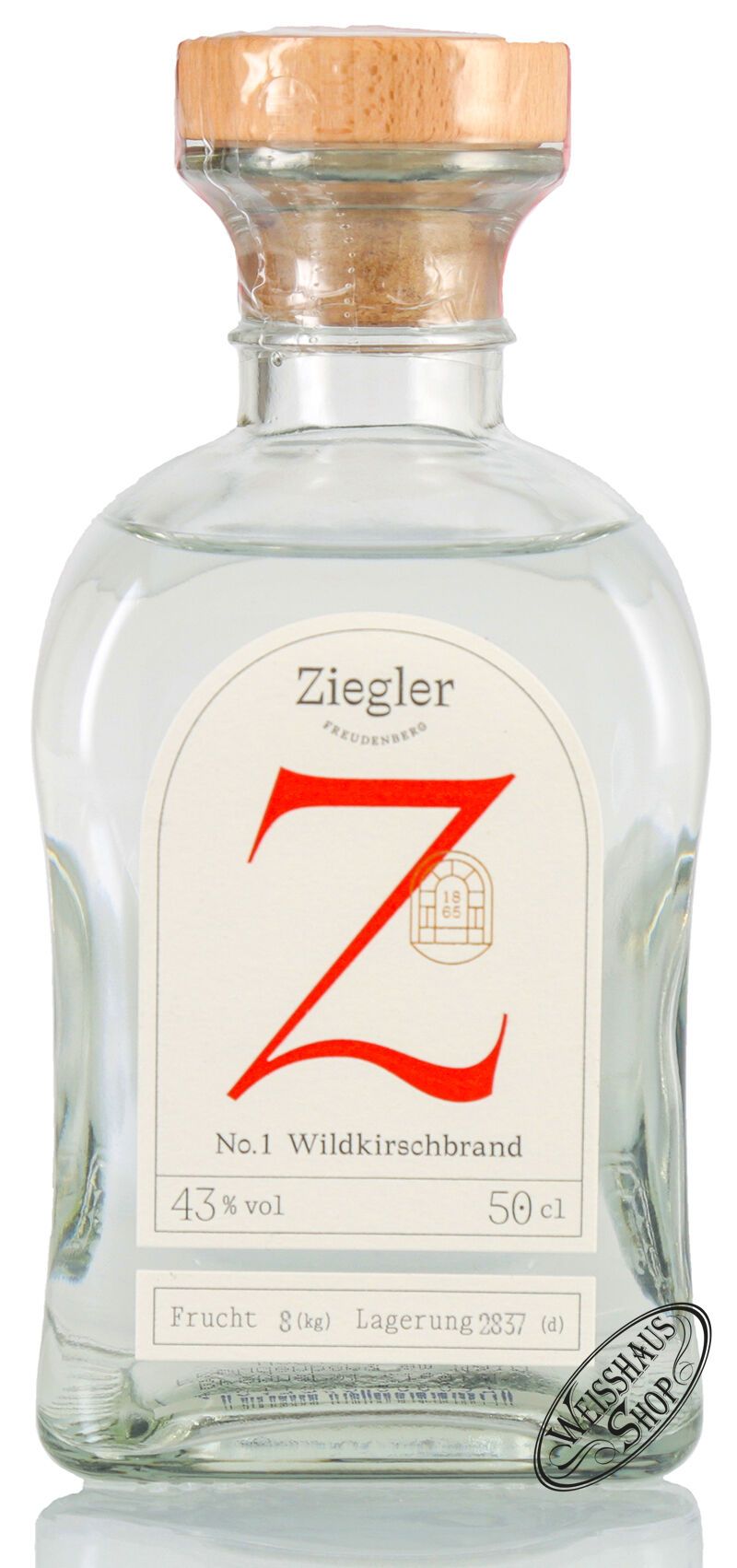 Ziegler No.1 Wildkirsch Brand 43% vol. 0,50l Ziegler No.1 Wildkirsch Brand 43% vol. 0,50l