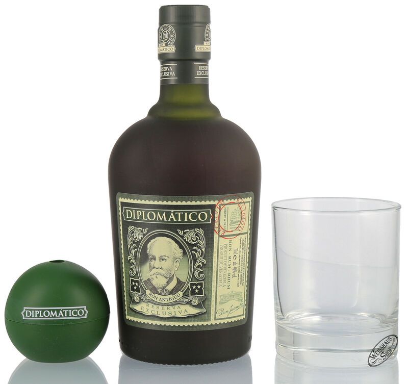 Diplomatico Reserva Exclusiva 12 YO Rum Geschenk-Set 40% vol. 0,70l