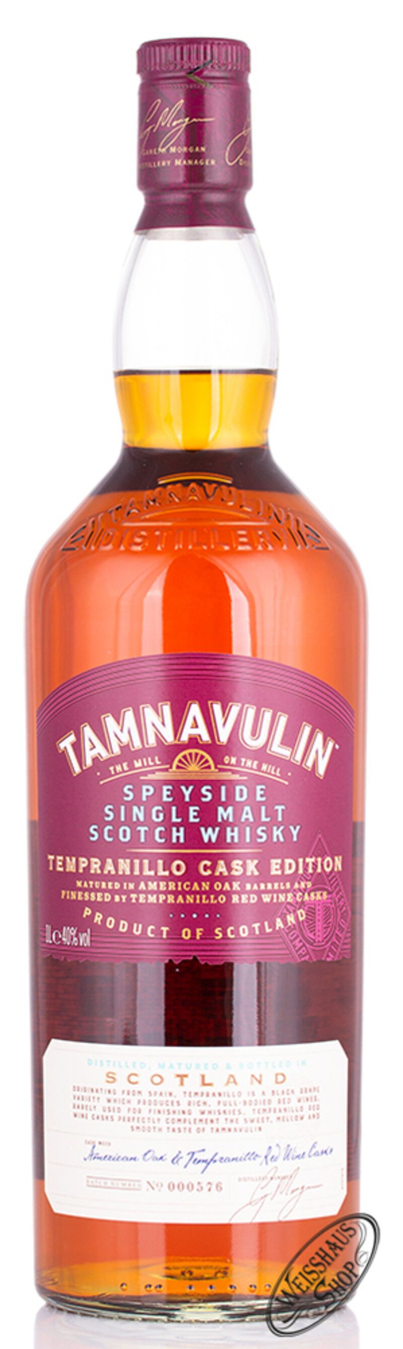 Tamnavulin Tempranillo Cask Single Malt Whisky 40% vol. 1,0l
