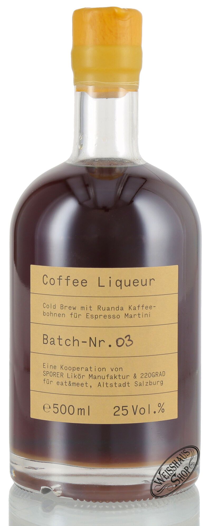Sporer Coffee Liqueur Cold Brew Batch Nr. 3 25% vol. 0,50l