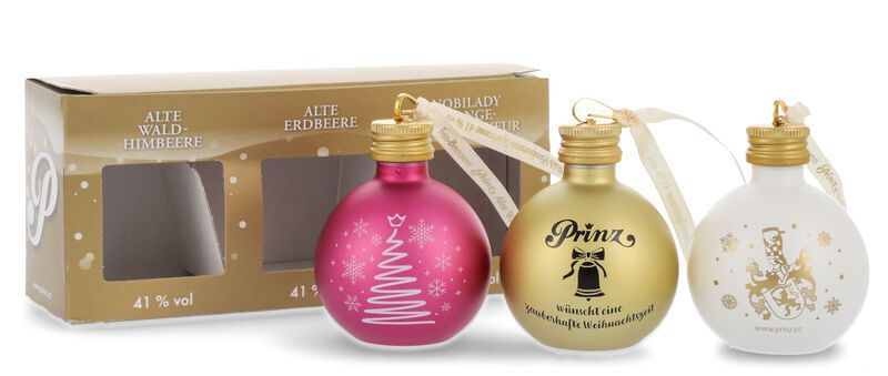 Prinz Christbaumkugeln Geschenkset Gold 3 x 0,04l Prinz Christbaumkugeln Geschenkset Gold 3 x 0,04l