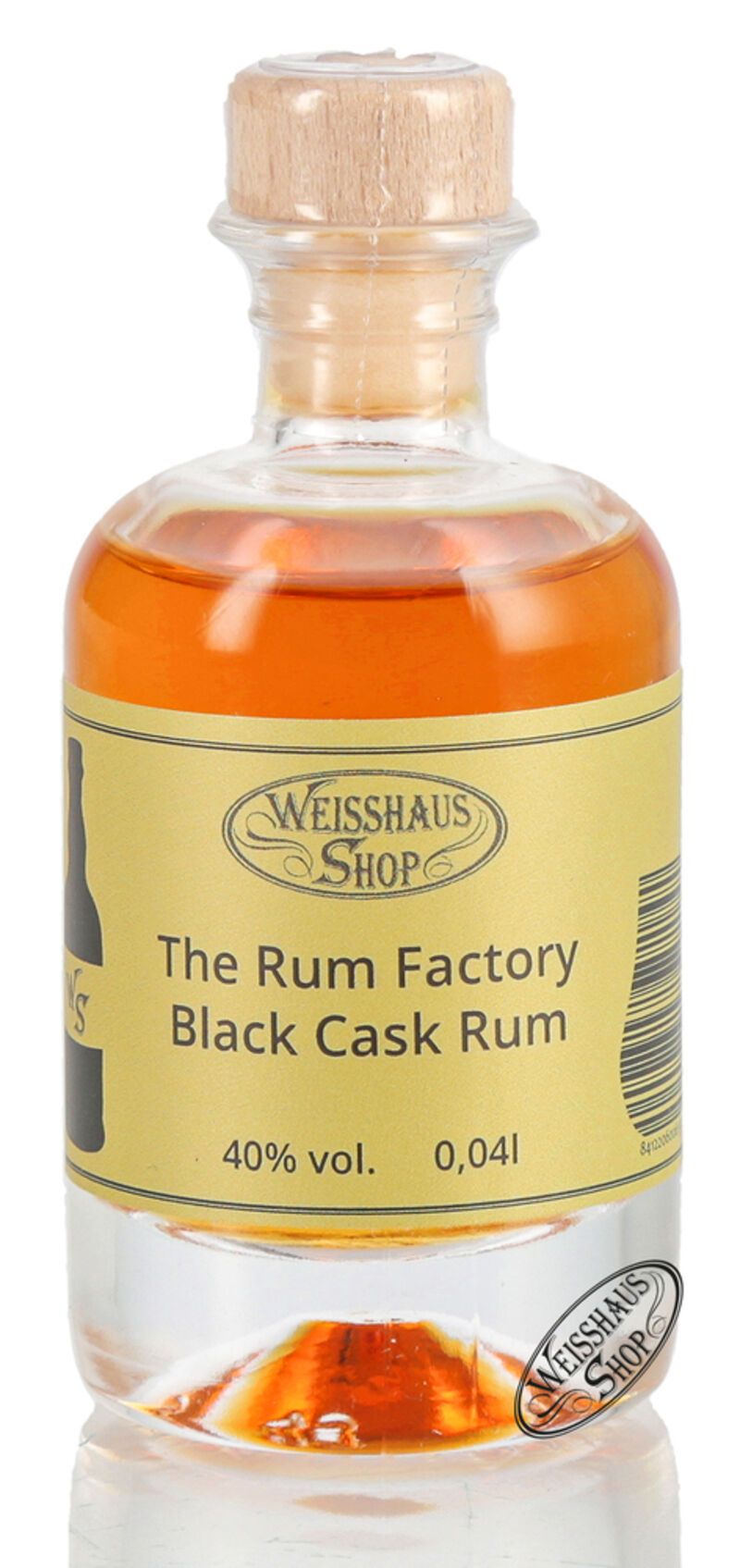 The Rum Factory Black Cask Rum 40% vol. 0,04l Weisshaus Sample The Rum Factory Black Cask Rum 40% vol. 0,04l Weisshaus Sample