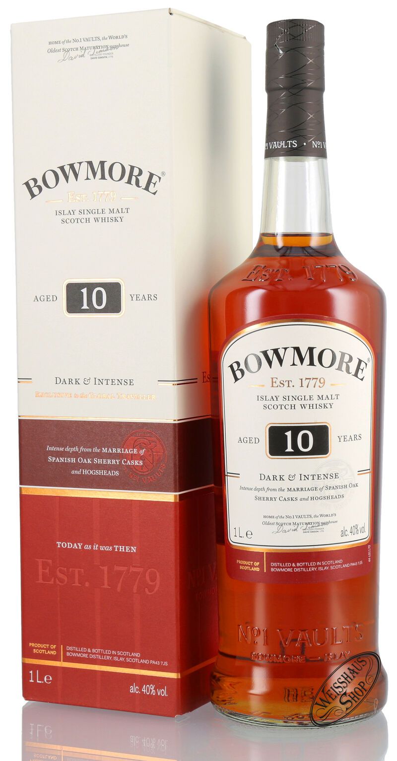 Bowmore 10 YO Dark & Intense Whisky 40% vol. 1,0l Bowmore 10 YO Dark & Intense Whisky 40% vol. 1,0l