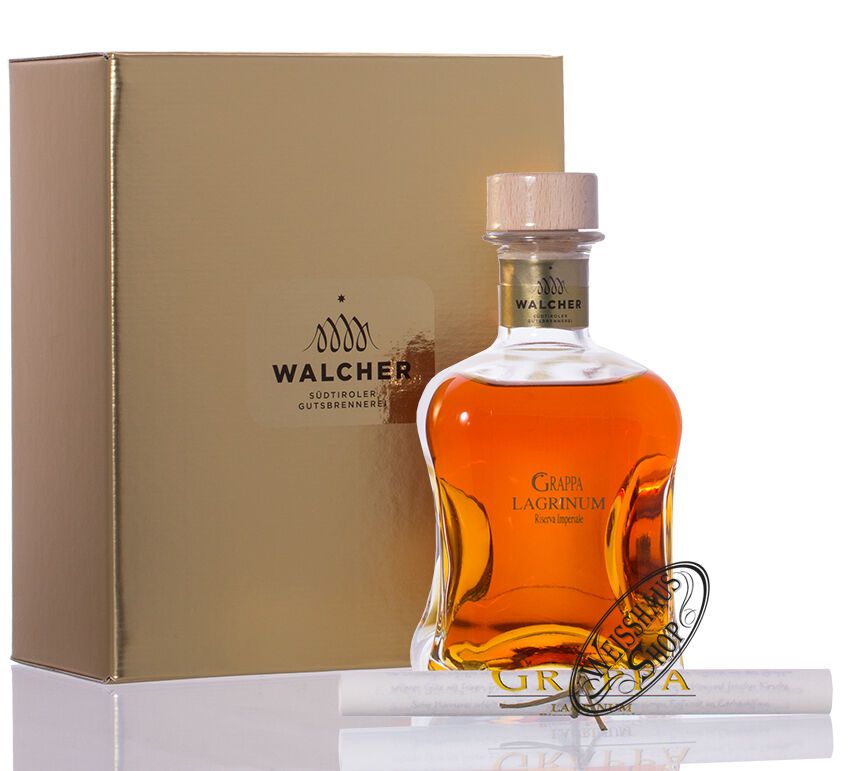 Walcher Grappa Lagrinum Riserva Imperiale 40% vol. 0,50l Walcher Grappa Lagrinum Riserva Imperiale 40% vol. 0,50l