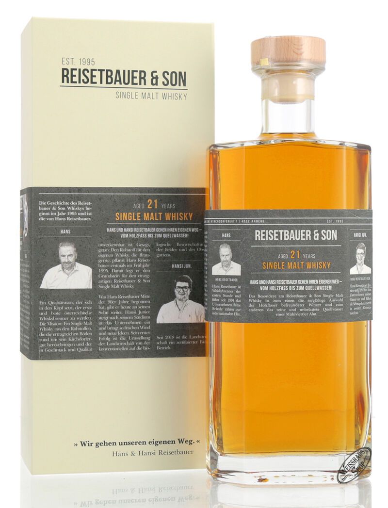 Reisetbauer & Son 21 YO Single Malt Whisky 48% vol. 0,70l Reisetbauer & Son 21 YO Single Malt Whisky 48% vol. 0,70l