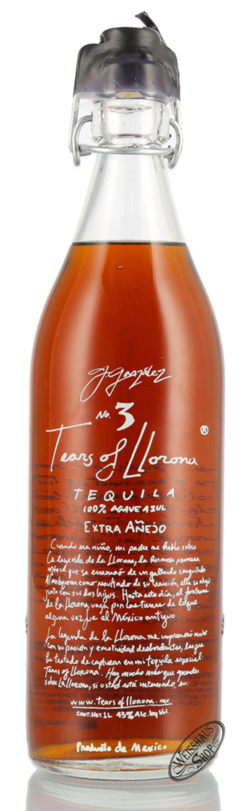 Tears of Llorona Extra Anejo 5 YO Tequila 43% vol. 1,0l