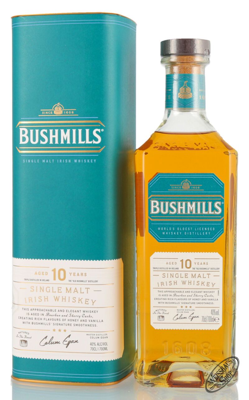 Bushmills 10 YO Irish Whiskey 40% vol. 0,70l Bushmills 10 YO Irish Whiskey 40% vol. 0,70l