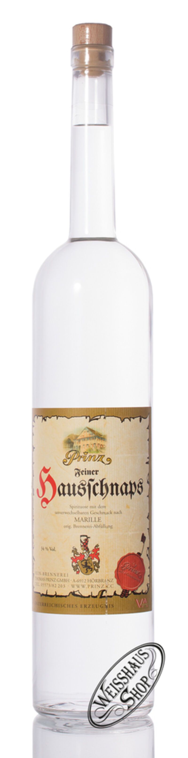 Prinz Hausschnaps Marille 34% vol. 1,50l Magnum