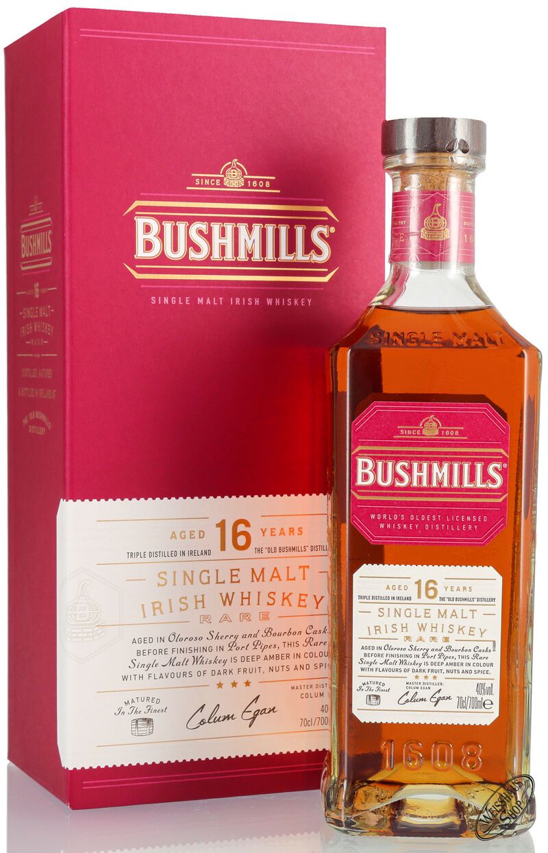 Bushmills 16 YO Single Malt Irish Whiskey 40% vol. 0,70l