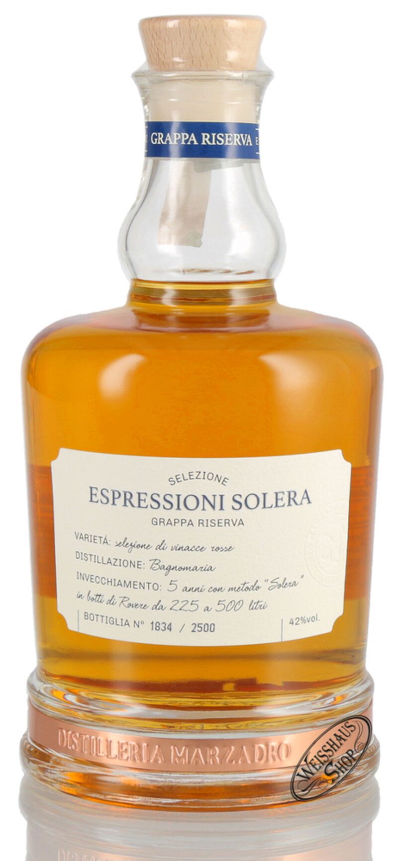 Marzadro Grappa Espressioni Solera 42% vol. 0,70l Marzadro Grappa Espressioni Solera 42% vol. 0,70l