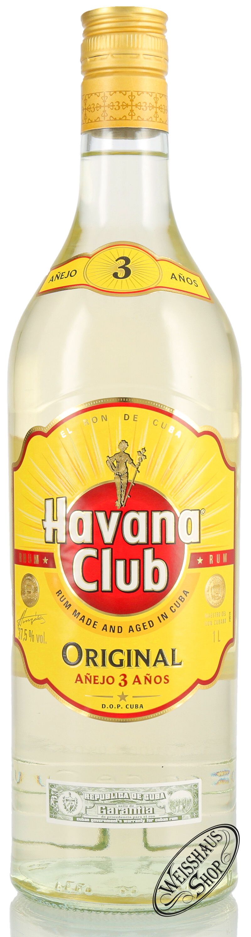 Havana Club Anejo 3 Anos Rum 37,5% vol. 1,0l