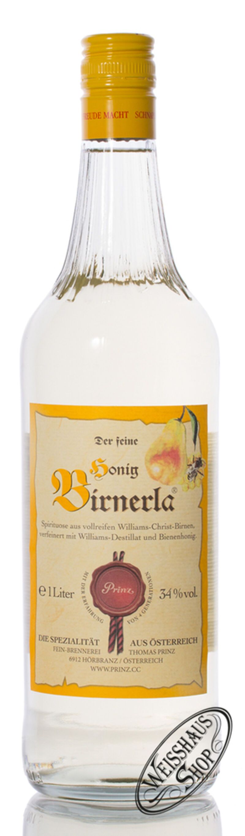 Prinz Honig Birnerla 34% vol. 1,0l Prinz Honig Birnerla 34% vol. 1,0l