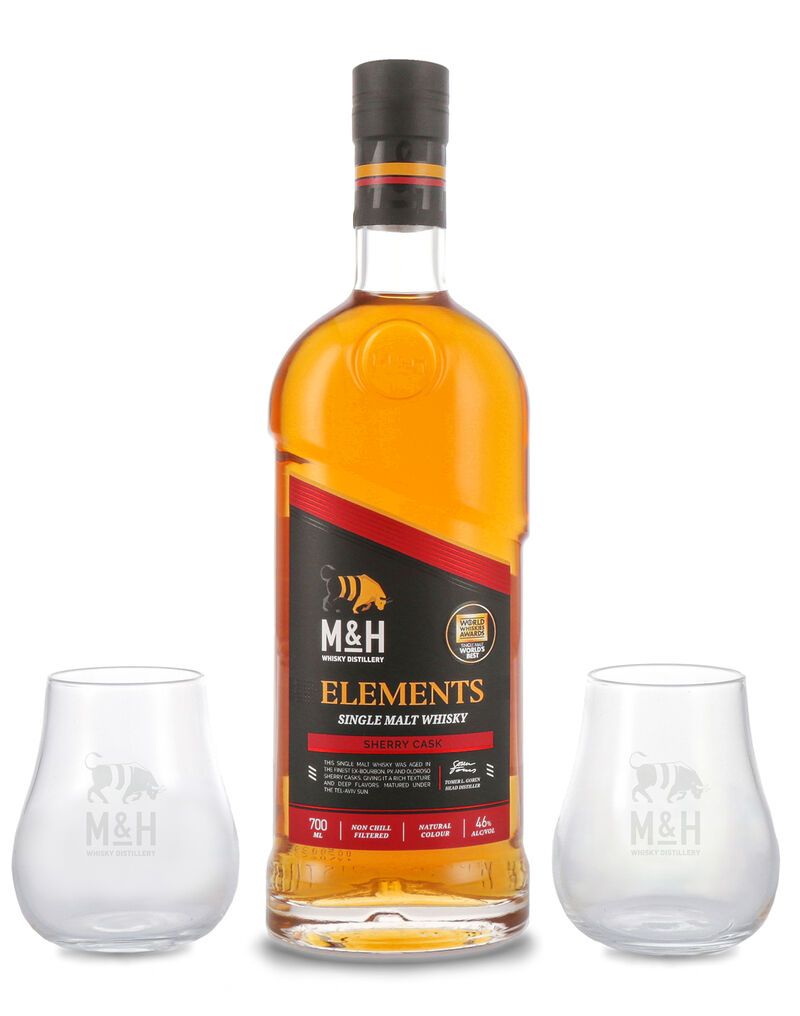 M&H Geschenkbox Elements Sherry Cask 46% vol. 0,70l M&H Geschenkbox Elements Sherry Cask 46% vol. 0,70l