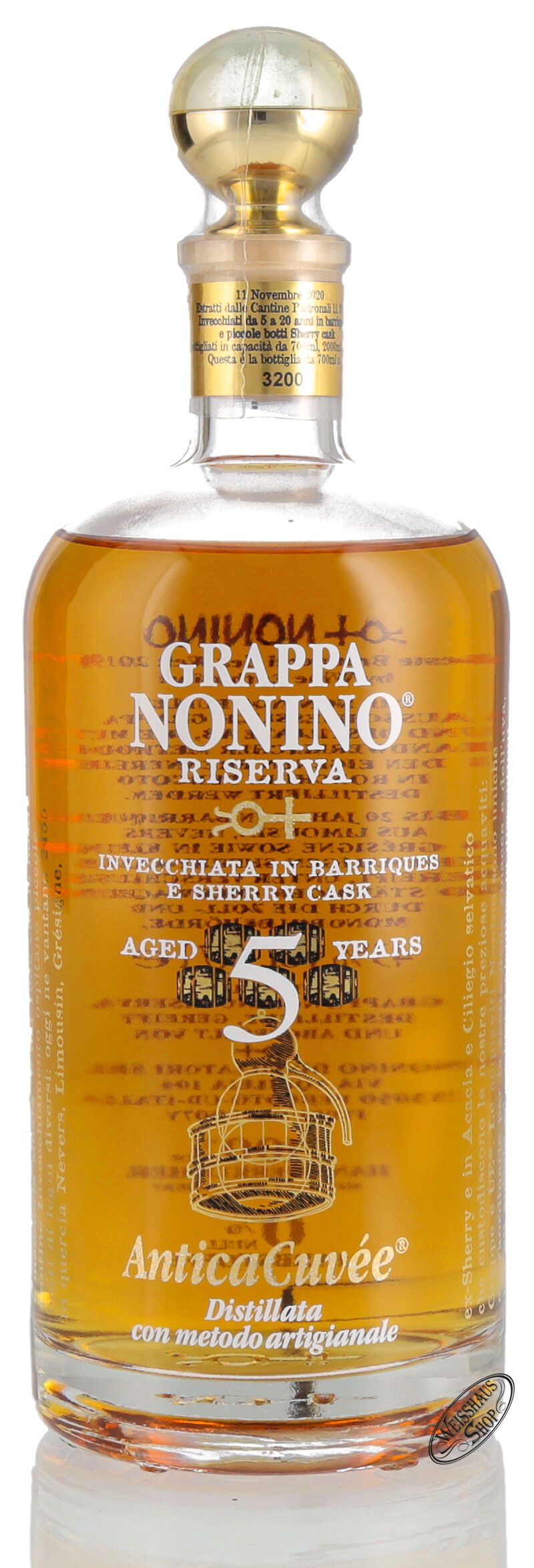Nonino Grappa Riserva 5 YO AnticaCuvée 43% vol. 0,70l