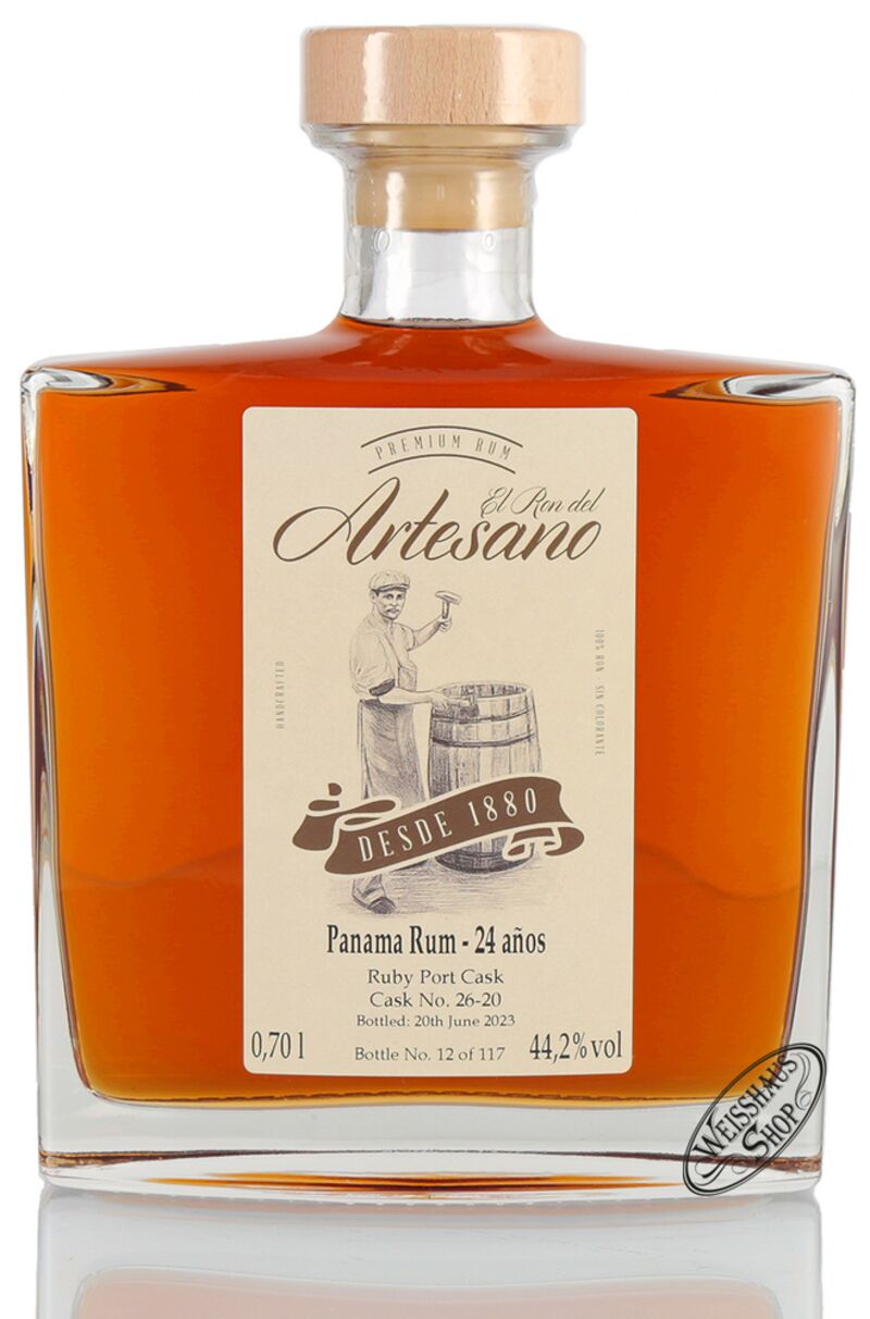 El Ron del Artesano 24 YO Ruby Cask 44,2% vol. 0,70l El Ron del Artesano 24 YO Ruby Cask 44,2% vol. 0,70l