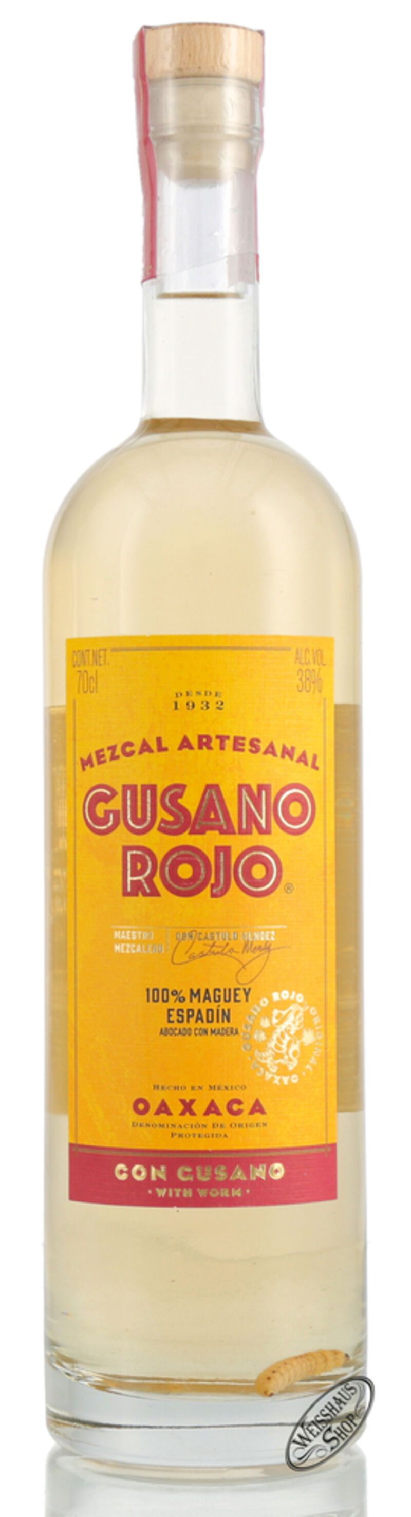 Gusano Rojo Mezcal 38% vol. 0,70l