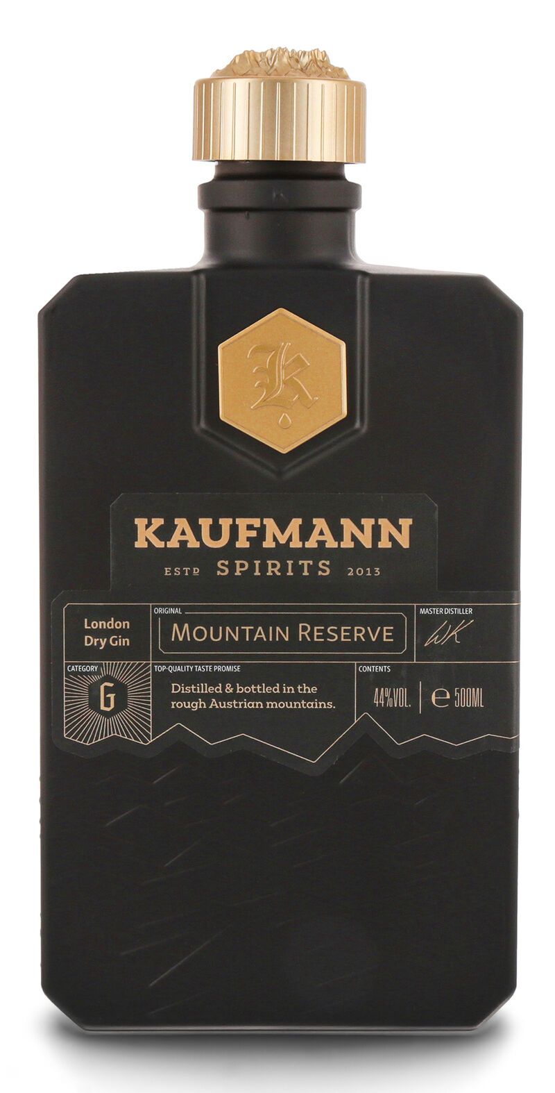 Kaufmann Spirits Mountain Gin Reserve 44% vol. 0,50l Kaufmann Spirits Mountain Gin Reserve 44% vol. 0,50l