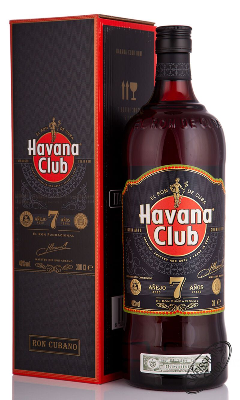 Havana Club Anejo 7 Anos Rum 40% vol. 3,0l Doppelmagnum