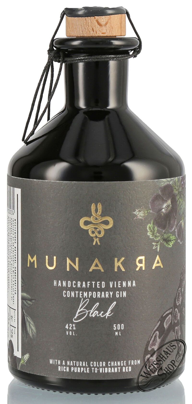 Munakra Handcrafted Vienna Black Gin 42% vol. 0,50l