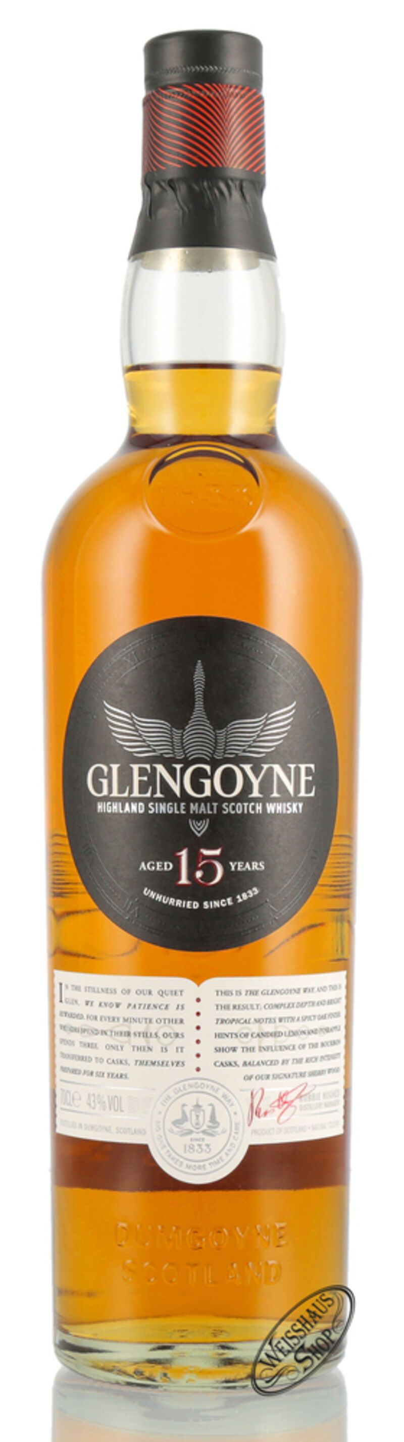 Glengoyne 15 YO Single Malt Whisky 43% vol. 0,70l