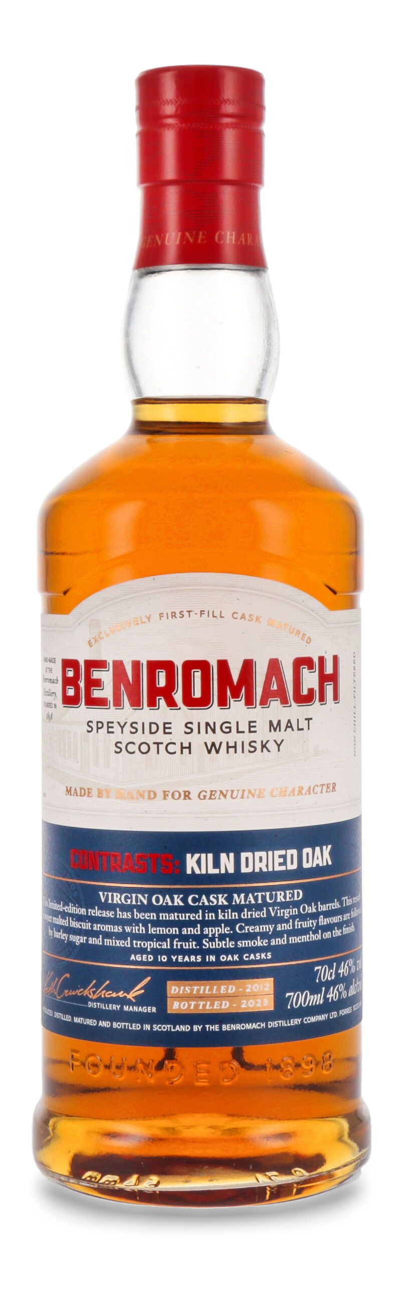 Benromach Virgin Oak Kiln Dried Vintage 2012 Whisky 46% vol. 0,70l