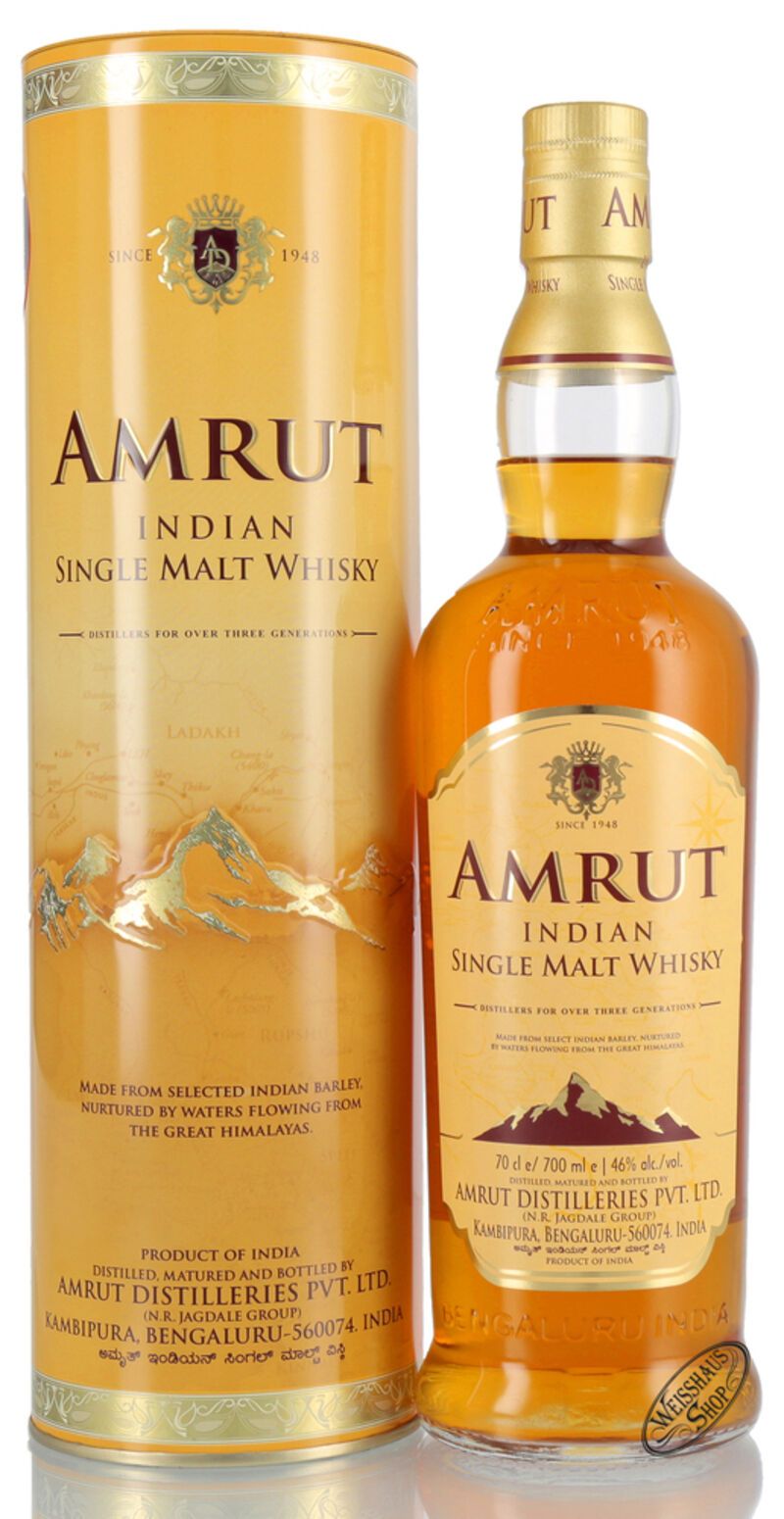 Amrut Single Malt Indian Whisky 46% vol. 0,70l