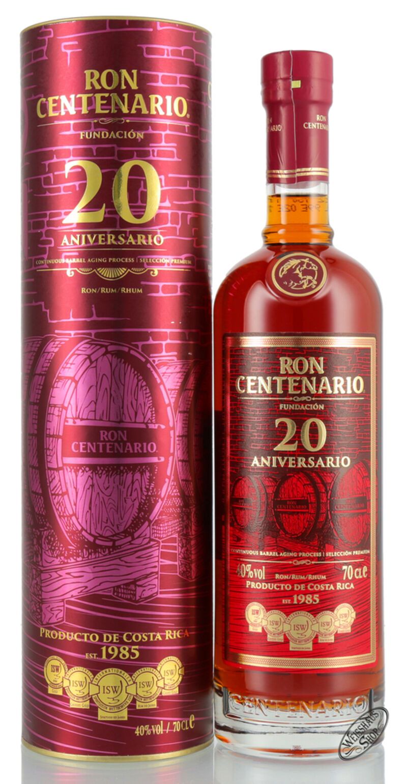 Ron Centenario Fundación 20 Jahre 40% vol. 0,70l Ron Centenario Fundación 20 Jahre 40% vol. 0,70l