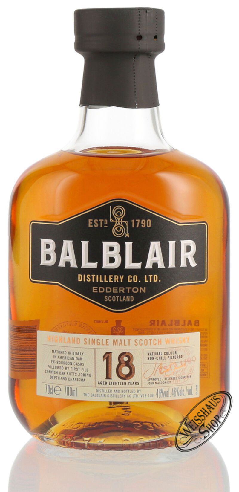 Balblair 18 YO Highland Single Malt Whisky 46% vol. 0,70l