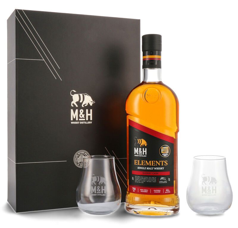 M&H Geschenkbox Elements Sherry Cask 46% vol. 0,70l M&H Geschenkbox Elements Sherry Cask 46% vol. 0,70l