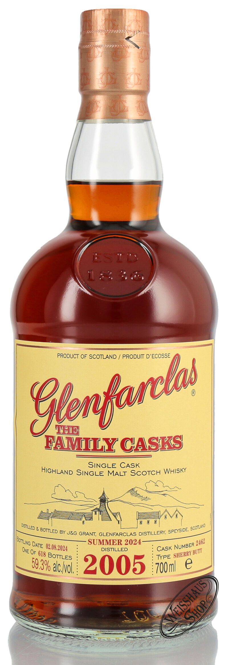 Glenfarclas Vintage 2005 Family Casks Whisky 59,3% vol. 0,70l Glenfarclas Vintage 2005 Family Casks Whisky 59,3% vol. 0,70l