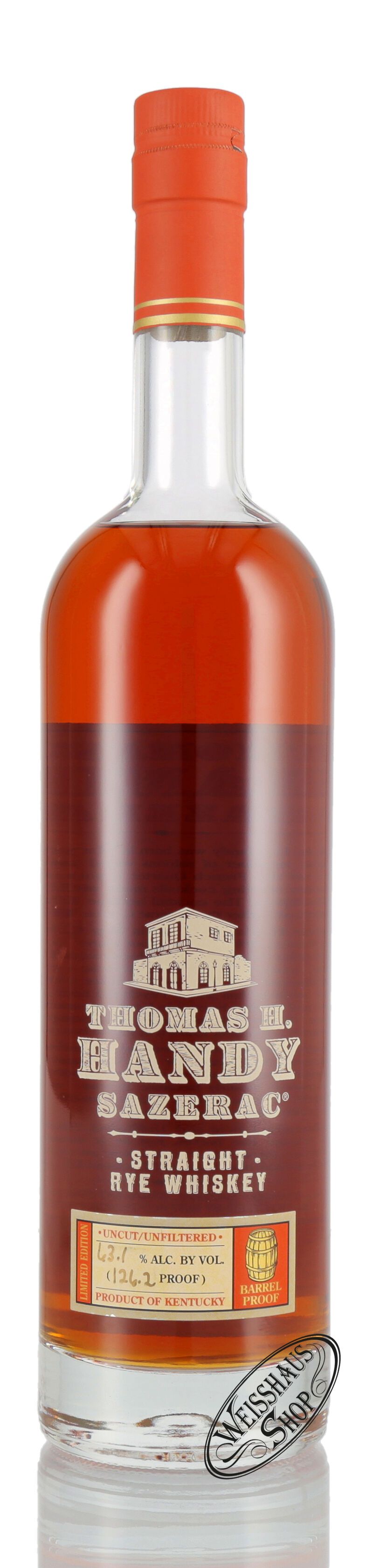 Thomas H. Handy Sazerac Straight Rye Whiskey 63,1% vol. 0,70l Thomas H. Handy Sazerac Straight Rye Whiskey 63,1% vol. 0,70l