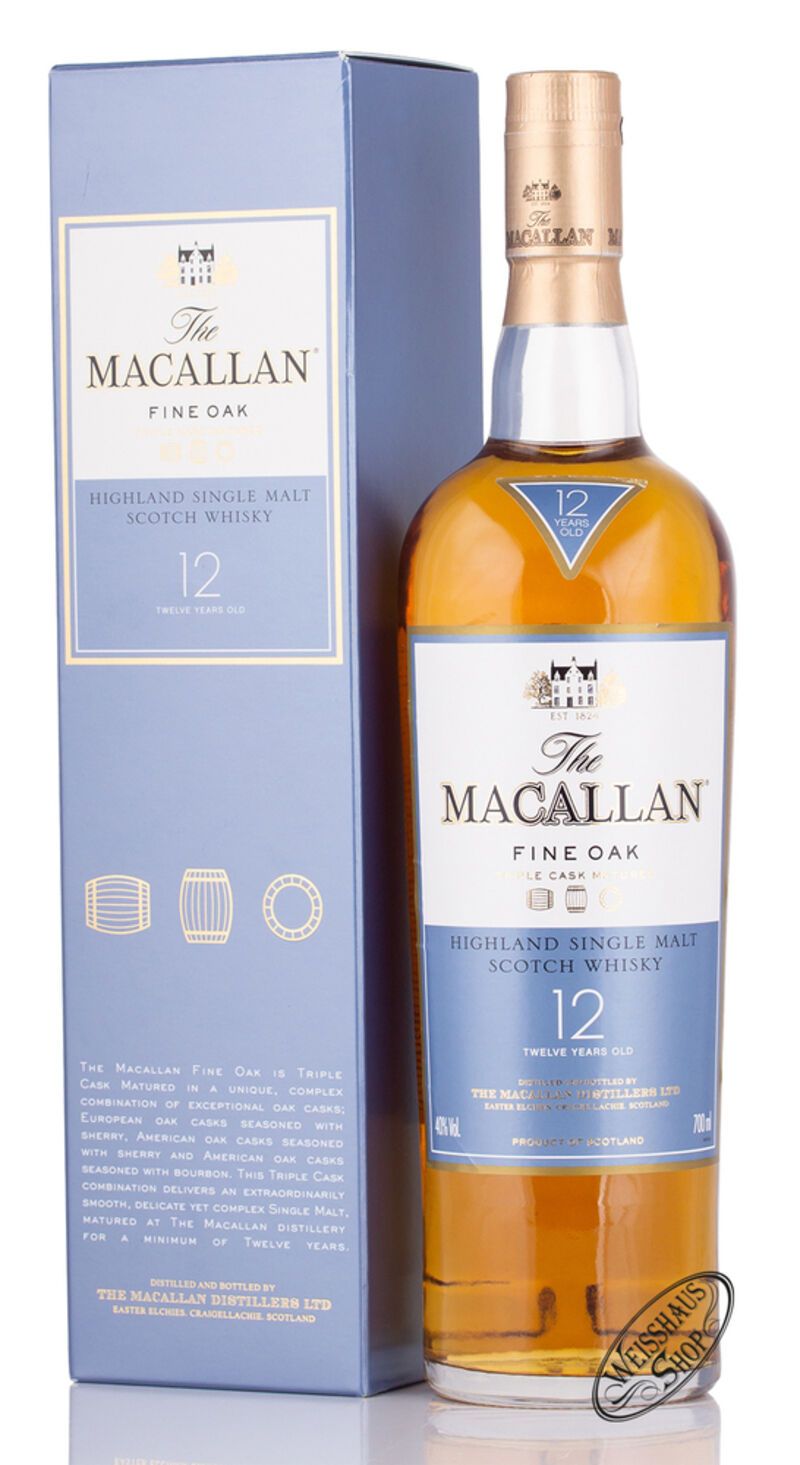 Macallan Fine Oak 12 YO Single Malt Whisky 40% vol. 0,70l