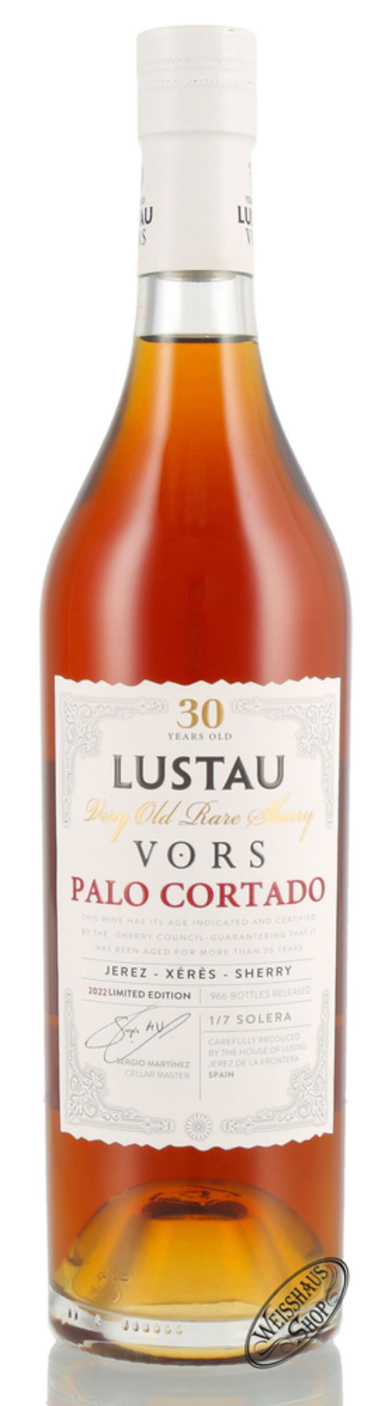 Lustau VORS Palo Cortado 30 YO Sherry 21% vol. 0,50l Lustau VORS Palo Cortado 30 YO Sherry 21% vol. 0,50l