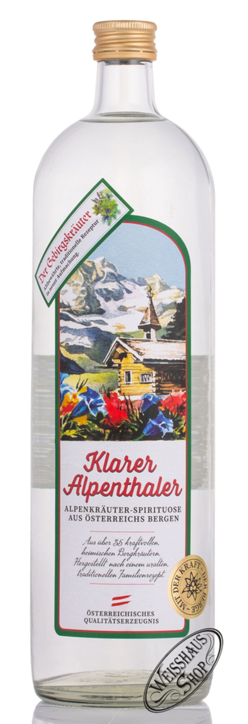 Prinz Klarer Alpenthaler Gebirgskräuter 38% vol. 1,0l