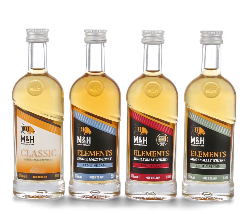 M&H Whisky Miniatur Geschenk-Set 46% vol. 4 x 0,05l M&H Whisky Miniatur Geschenk-Set 46% vol. 4 x 0,05l