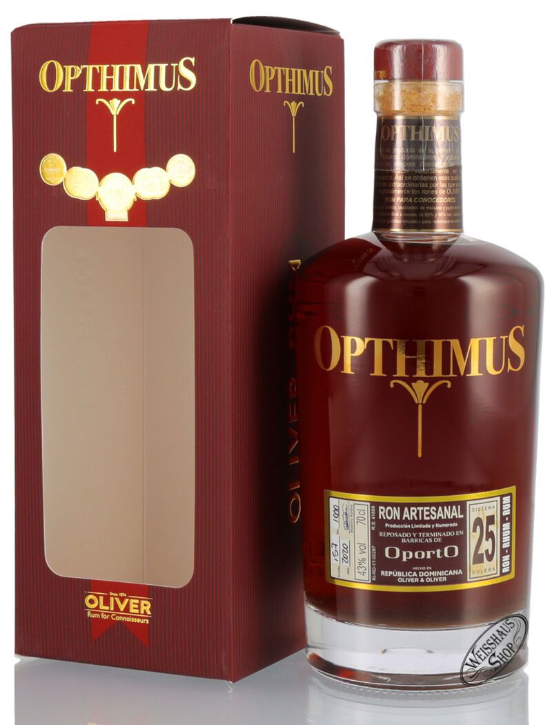 Opthimus 25 YO Oporto Rum 43% vol. 0,70l