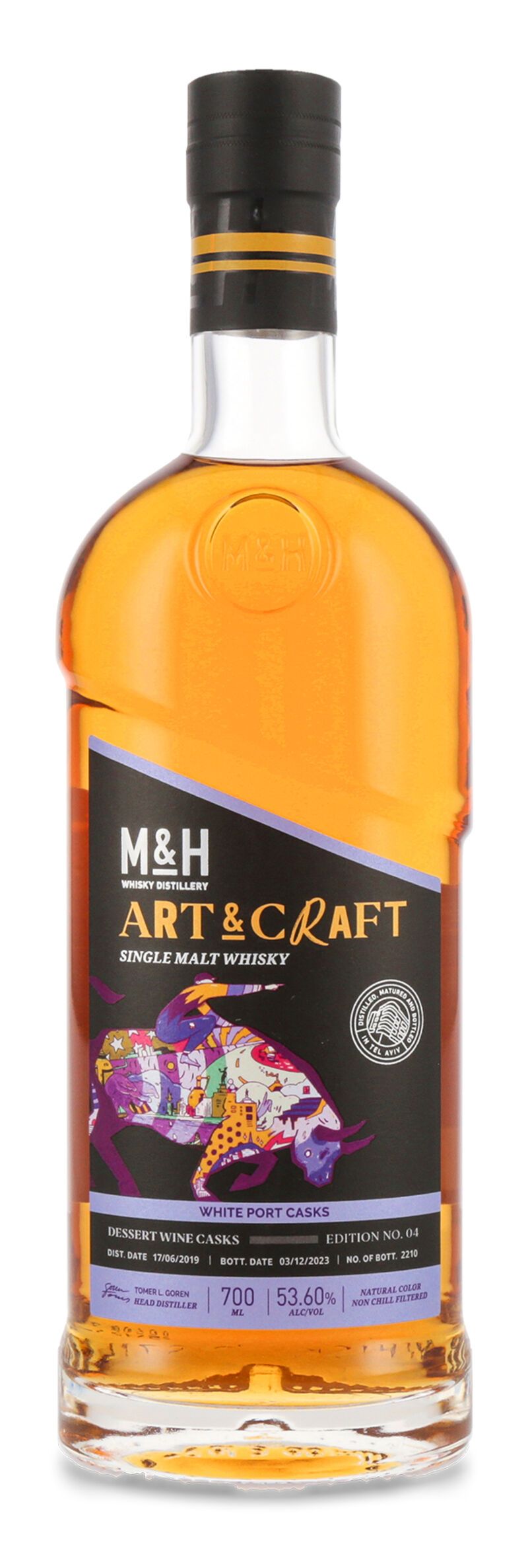 M&H Art & Craft White Port Cask Whisky 53,6% vol. 0,70l