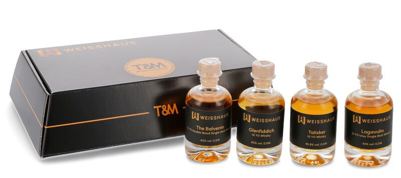 Taste and Match - Eure Whisky-Favoriten 4 x 0,04l Weisshaus Sample Set