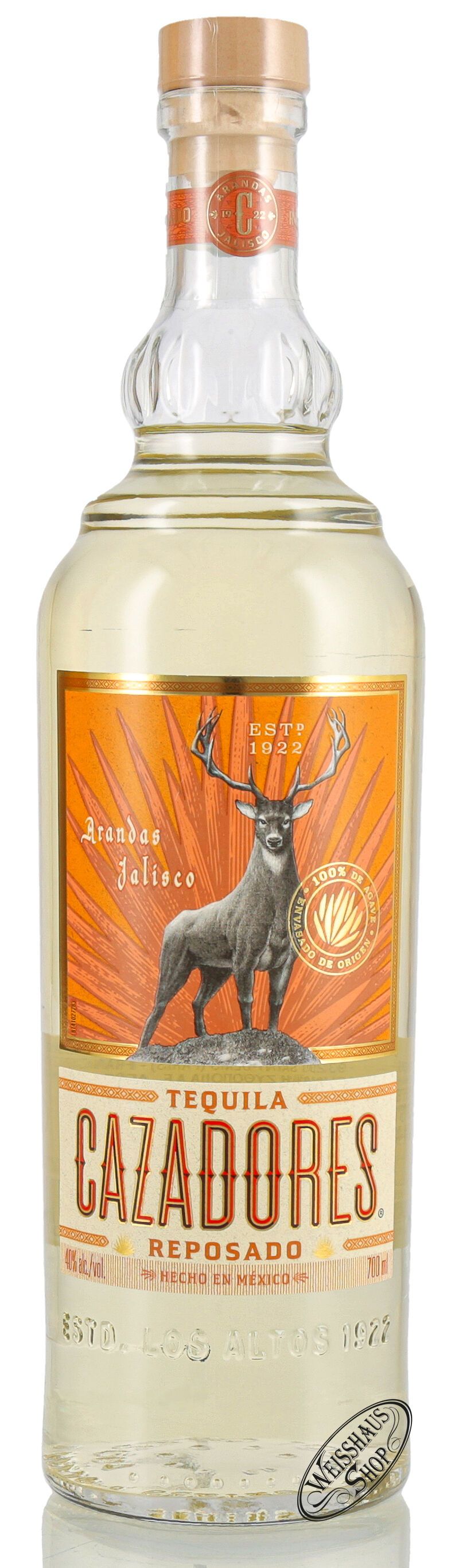 Cazadores Reposado Tequila 40% vol. 0,70l Cazadores Reposado Tequila 40% vol. 0,70l