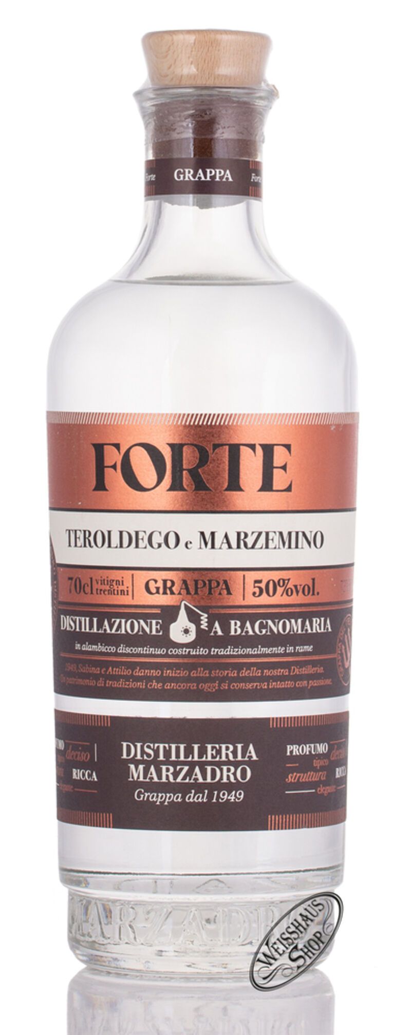 Marzadro Grappa Bivitigno Forte 50% vol. 0,70l Marzadro Grappa Bivitigno Forte 50% vol. 0,70l