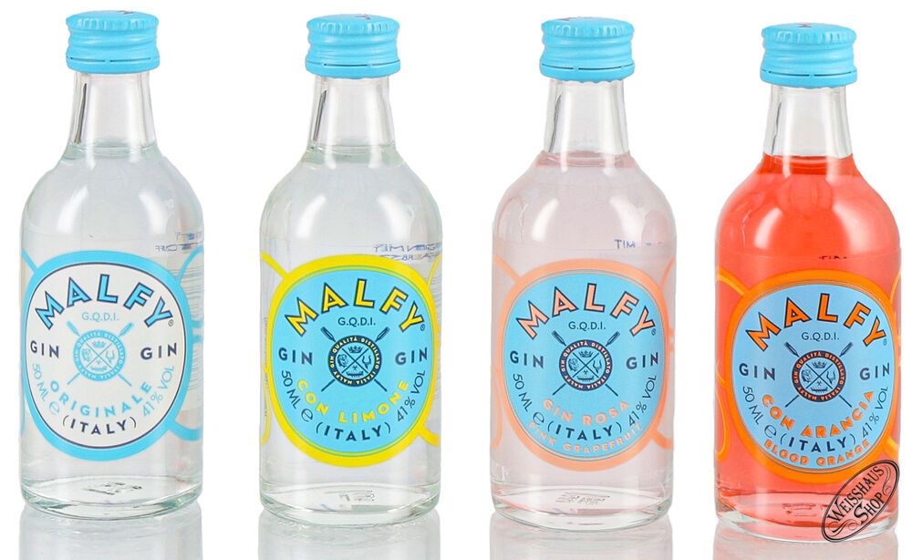 Malfy Gin Miniatur Geschenk-Set 41% vol. 4 x 0,05l Malfy Gin Miniatur Geschenk-Set 41% vol. 4 x 0,05l