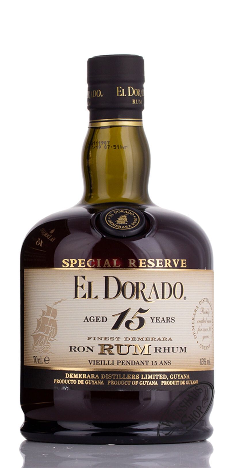 El Dorado Rum 15 YO 43% vol. 0,70l El Dorado Rum 15 YO 43% vol. 0,70l