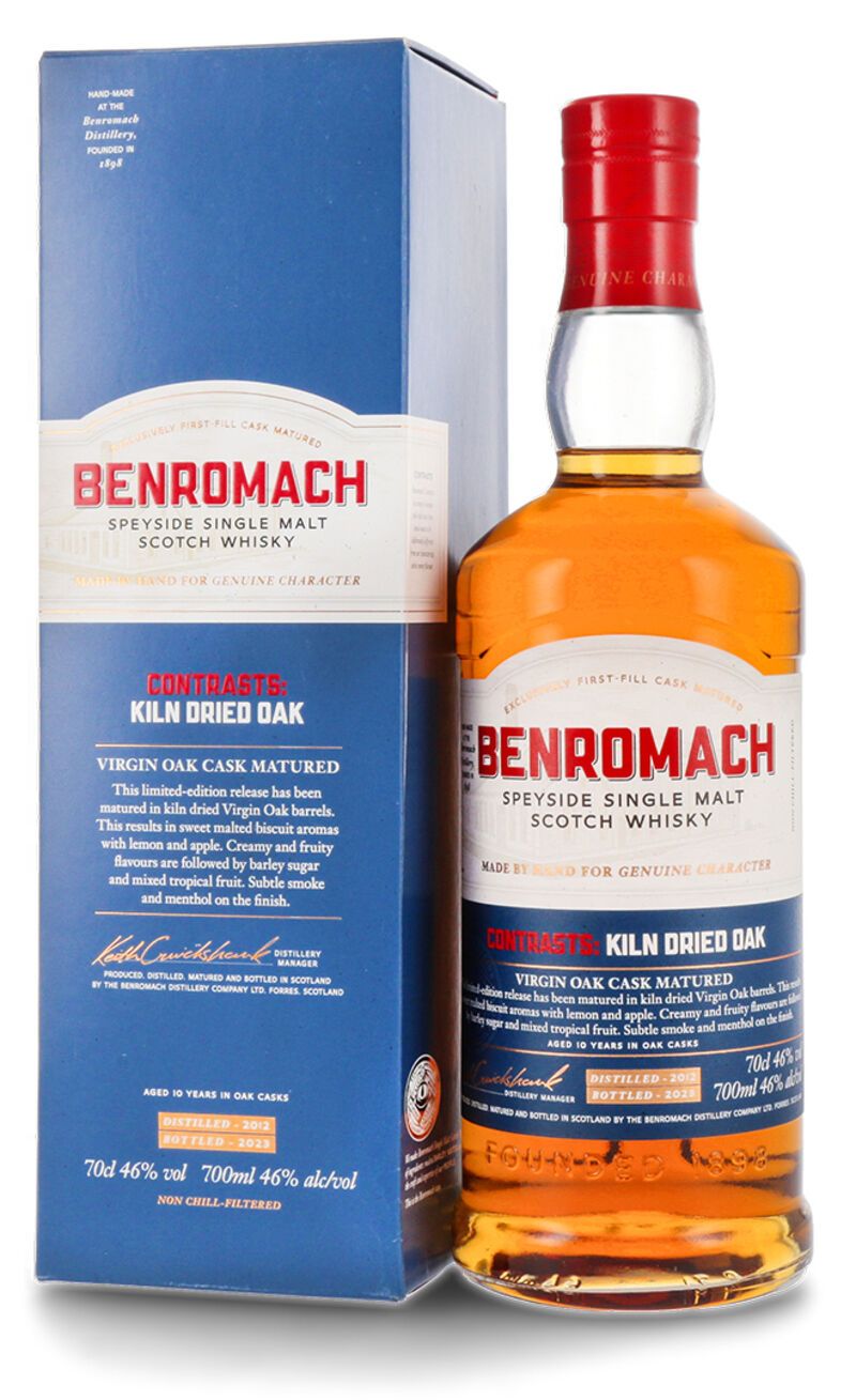 Benromach Virgin Oak Kiln Dried Vintage 2012 Whisky 46% vol. 0,70l