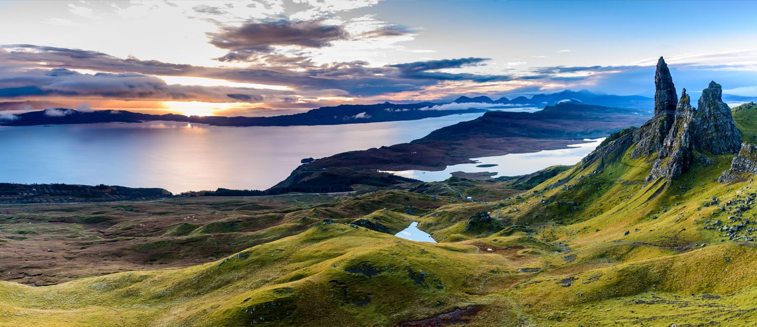 Paesaggio dell'isola di Skye in Scozia