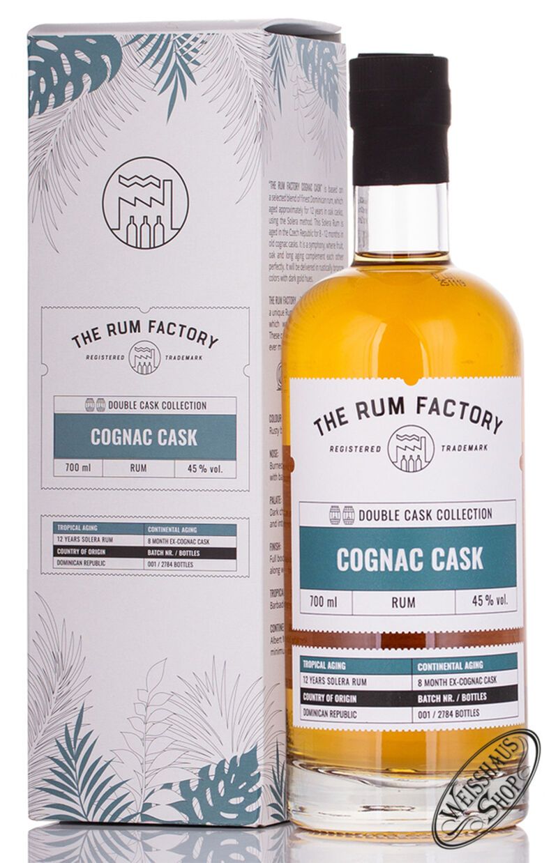 The Rum Factory 12 YO Cognac Cask Finished Rum 45% vol. 0,70l