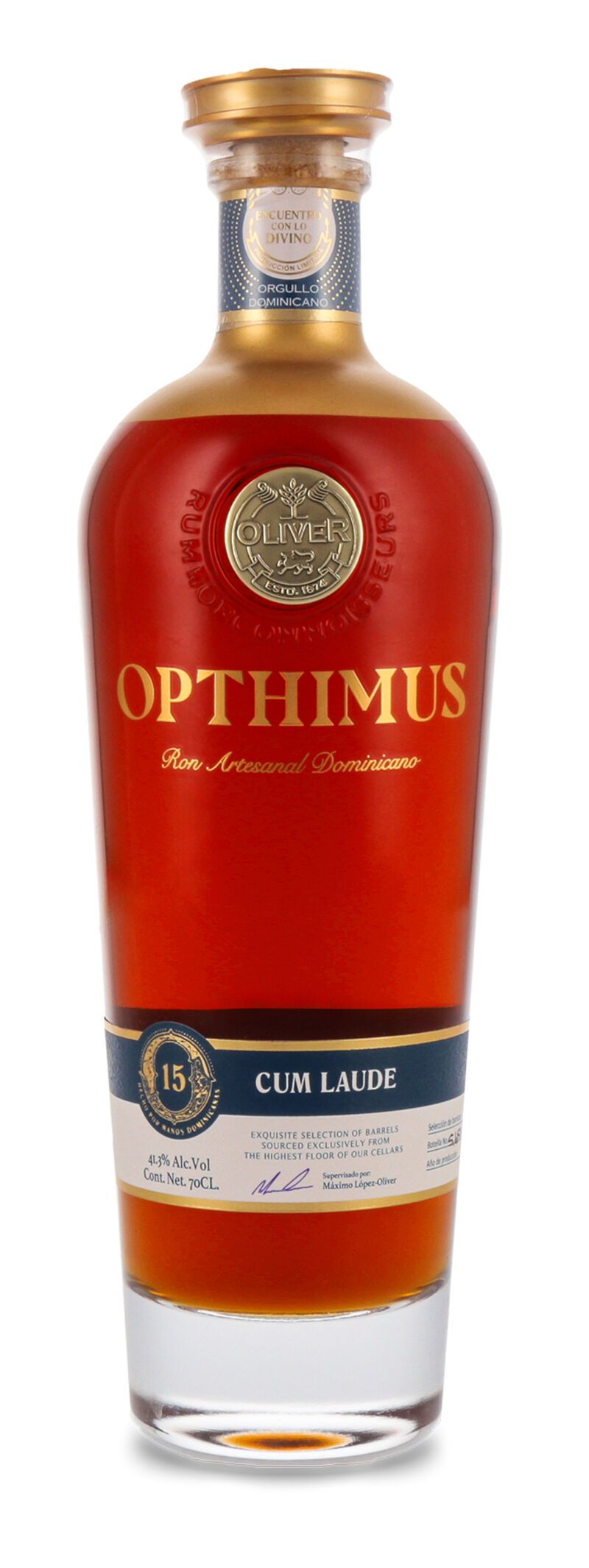 Opthimus Cum Laude 15 YO  Rum 41,3% vol. 0,70l