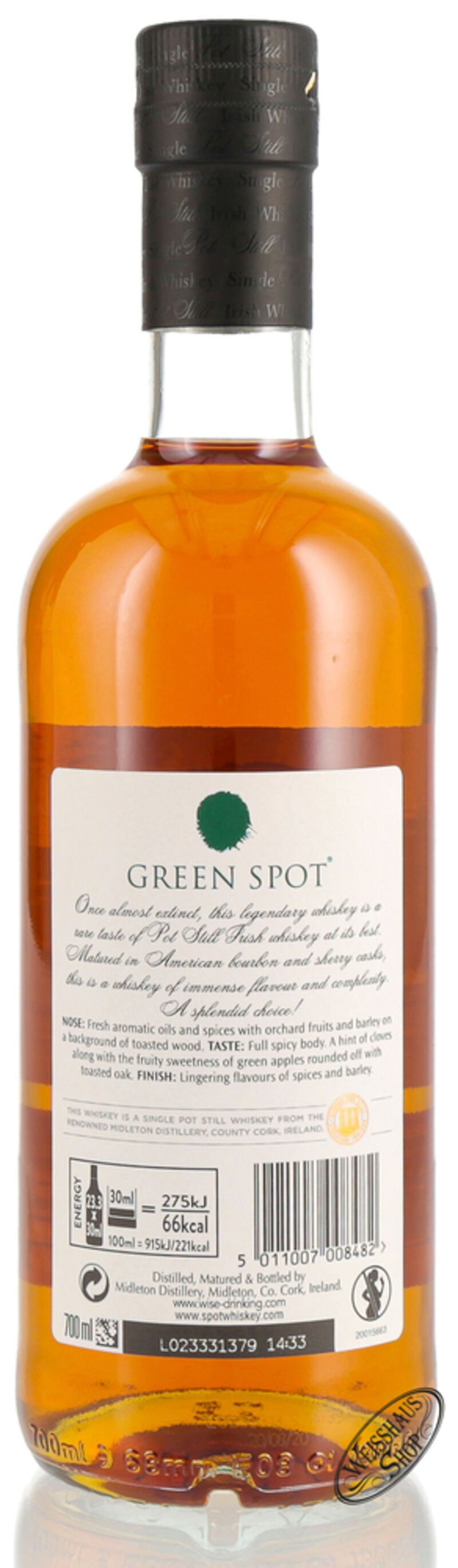 Green Spot Irish Whiskey 40% vol. 0,70l
