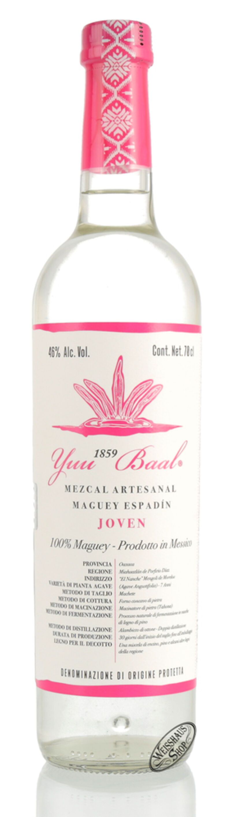 Yuu Baal Mezcal Wild Espadin 46% vol. 0,70l