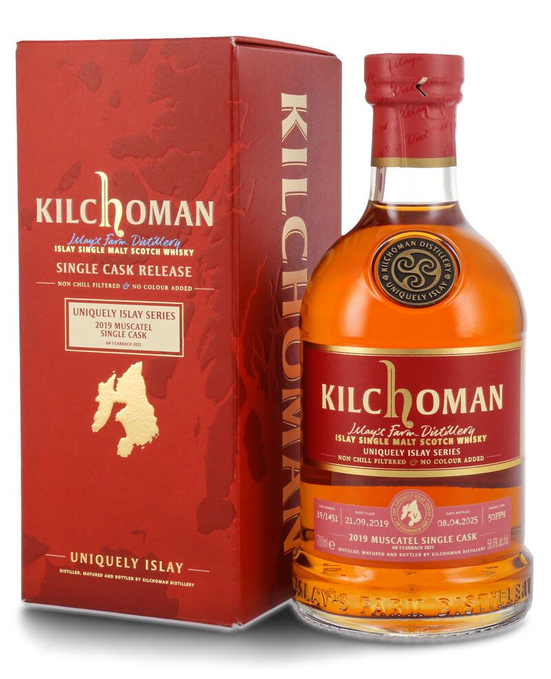 Kilchoman Muscatel Single Cask 2019 Uniquely Islay Series Whisky 58,6% vol. 0,70l Kilchoman Muscatel Single Cask 2019 Uniquely Islay Series Whisky 58,6% vol. 0,70l
