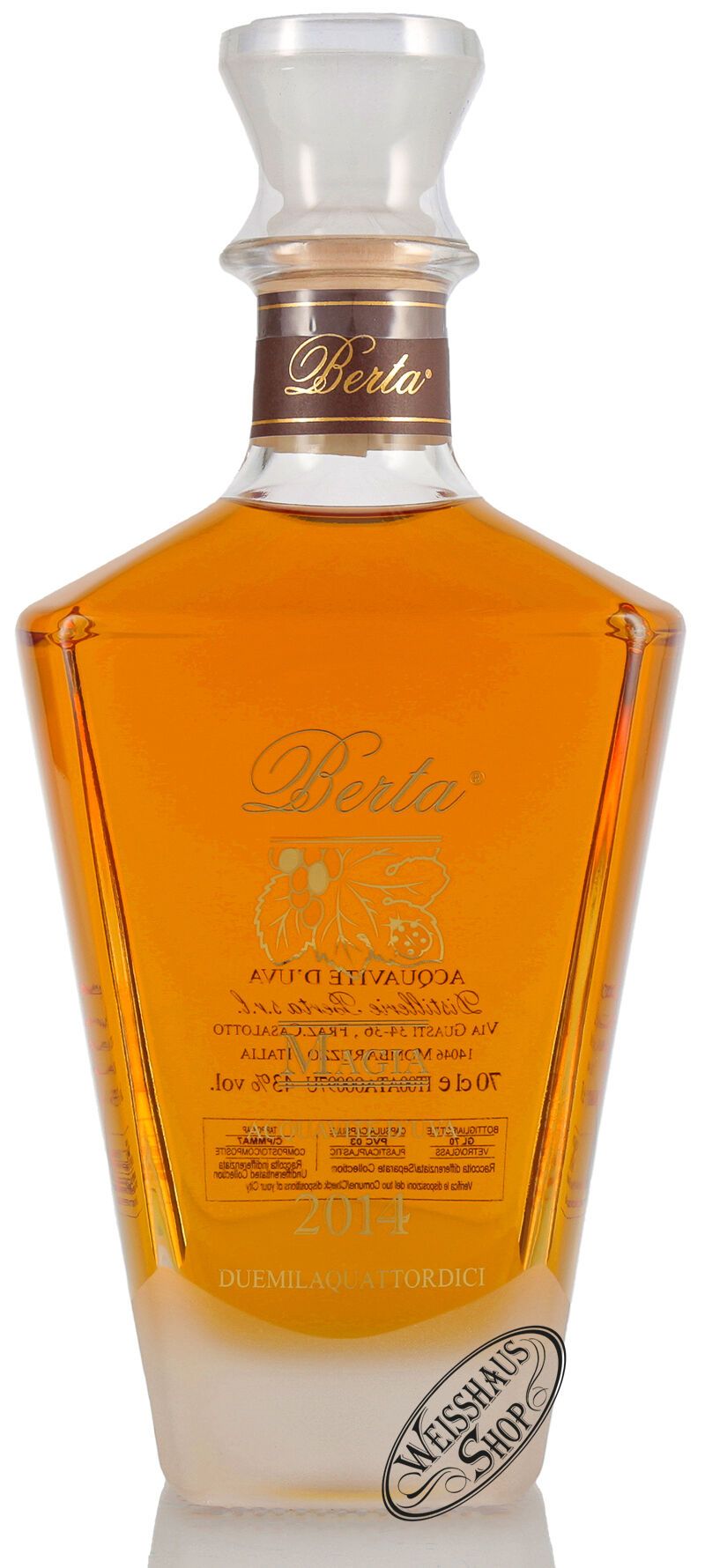 Berta Grappa Magia 43% vol. 0,70l